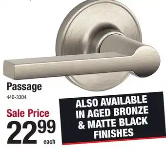 Menards Dexter by Schlage Solstice Passage Door Lever - Satin Nickel Finish offer