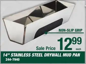 Menards Masterforce 14 Stainless Steel Drywall Mud Pan offer