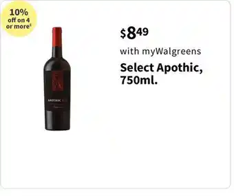 Walgreens Select Apothic, 750ml offer