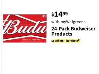 Walgreens 24-Pack Budweiser Products offer