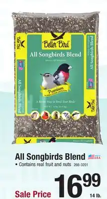 Menards Better Bird Better Blend Premium All Songbirds Blend Bird Food Seed - 14 lb offer