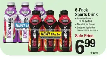 Menards BODYARMOR Mamba Forever Strawberry Grape Sports Drink - 6 Pack offer