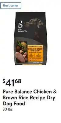 Walmart Pure Balance Chicken & Brown Rice Recipe Dry Dog Food offer