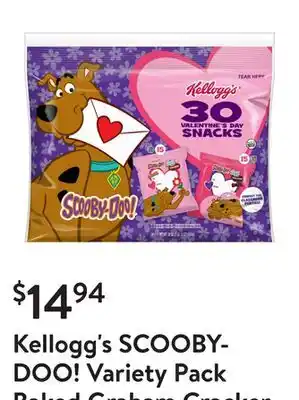 Walmart Kellogg's SCOOBY-DOO! Variety Pack Baked Graham Cracker Snacks offer