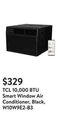 Walmart TCL 10,000 BTU Smart Window Air Conditioner, Black, W10W9E2-B3 offer