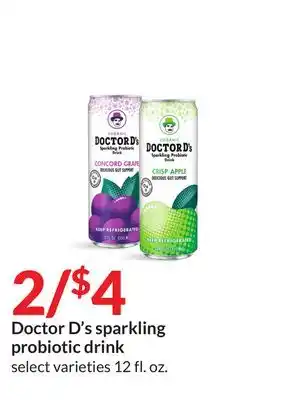 Hy-Vee Doctor D' s sparkling probiotic drink offer