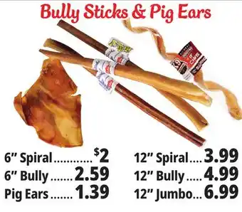 Ocean State Job Lot Bully Sticks & Pig Ears offer