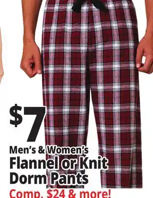 Ocean State Job Lot Flannel or Knit Dorm Pants offer