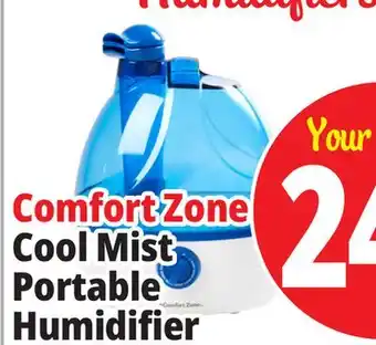 Ocean State Job Lot Comfort Zone Ultrasonic Humidifier with Dual Nozzles, 2.3 L offer
