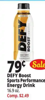 Ocean State Job Lot DEFY Boost Sports Performance Energy Drink offer