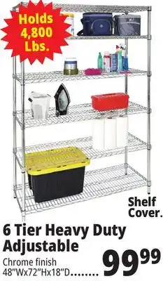 Ocean State Job Lot 6 Tier Heavy Duty Adjustable offer