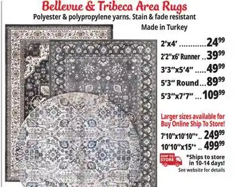 Ocean State Job Lot Bellevue & Tribeca Rugs offer