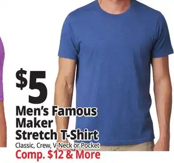 Ocean State Job Lot Men's Famous Maker Stretch T-Shirt offer