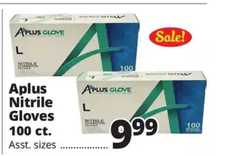 Ocean State Job Lot Aplus Nitrile Gloves 100 ct offer