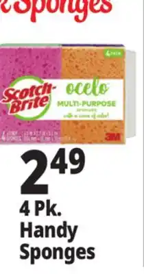 Ocean State Job Lot Scotch-Brite Ocelo Multi-Purpose 3M Sponges, 4 Count offer