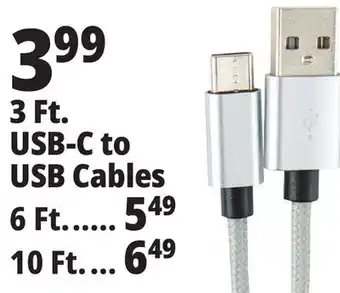 Ocean State Job Lot USB-C to USB Cables offer