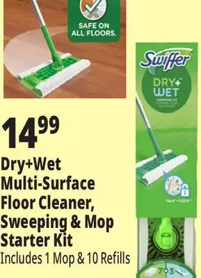 Ocean State Job Lot Swiffer Sweeper 2-in-1 Dry & Wet Multi-Surface Floor Cleaner Starter Kit, 11-piece offer
