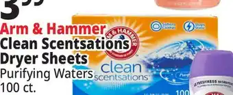 Ocean State Job Lot Arm & Hammer Clean Scentsations Purifying Waters Scented Fabric Softener Sheets, 100 Count offer