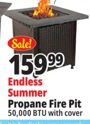 Ocean State Job Lot Endless Summer Square LP Gas Outdoor Fire Pit with Cover offer