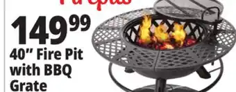 Ocean State Job Lot 40 Fire Pit with BBQ Grate offer