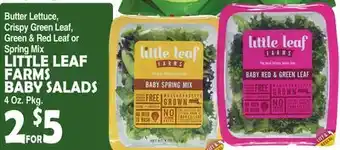 Bravo Supermarkets LITTLE LEAF FARMS BABY SALADS offer