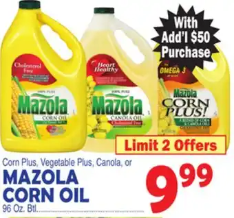 Bravo Supermarkets MAZOLA CORN OIL offer