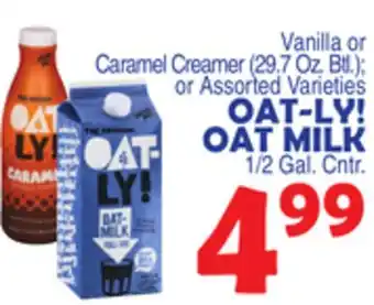 Bravo Supermarkets OAT-LY! OAT MILK, 1/2 Gal. Cntr offer
