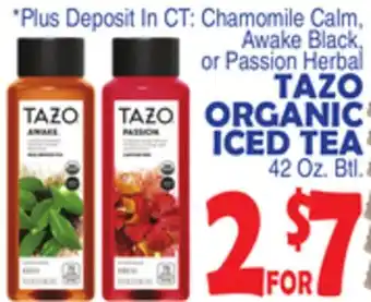 Bravo Supermarkets TAZO ORGANIC ICED TEA offer