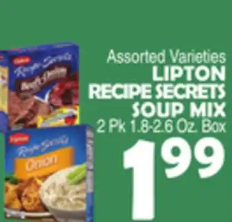 Bravo Supermarkets LIPTON RECIPE SECRETS SOUP MIX offer