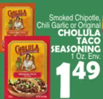 Bravo Supermarkets CHOLULA TACO SEASONING offer