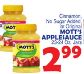 Bravo Supermarkets MOTT'S APPLESAUCE offer