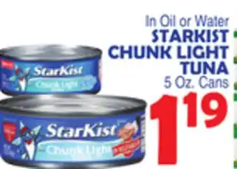 Bravo Supermarkets STARKIST CHUNK LIGHT TUNA offer