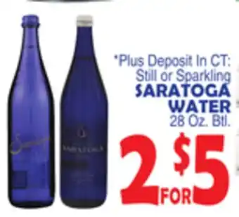 Bravo Supermarkets SARATOGA WATER offer
