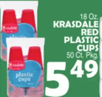 Bravo Supermarkets KRASDALE RED PLASTIC CUPS offer