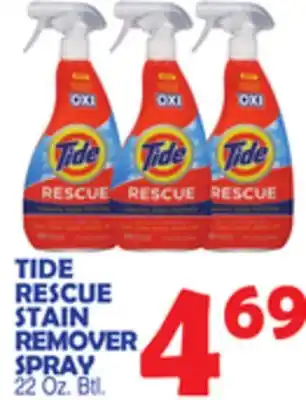Bravo Supermarkets TIDE RESCUE STAIN REMOVER SPRAY offer