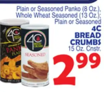 Bravo Supermarkets 4C BREAD CRUMBS 15 Oz. Cnstr offer