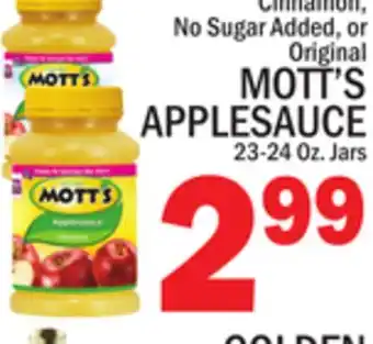 C Town MOTT'S APPLESAUCE offer