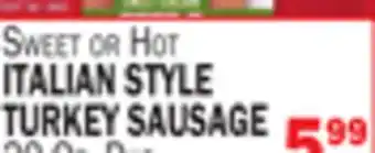 C Town ITALIAN STYLE TURKEY SAUSAGE offer