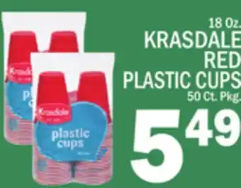 C Town KRASDALE RED PLASTIC CUPS offer