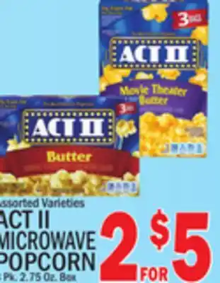 C Town ACT II MICROWAVE POPCORN offer