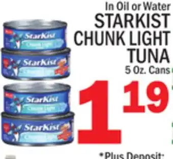 C Town STARKIST CHUNK LIGHT TUNA offer