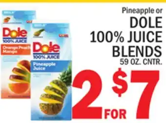 C Town DOLE 100% JUICE BLENDS offer