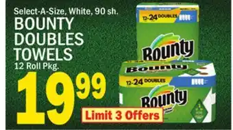 C Town BOUNTY DOUBLES TOWELS offer