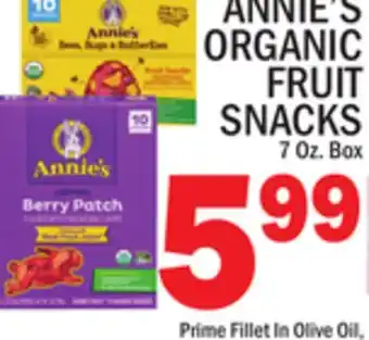 C Town ANNIE'S ORGANIC FRUIT SNACKS offer