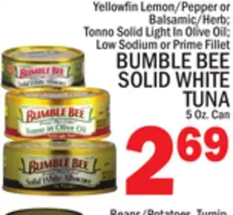 C Town BUMBLE BEE SOLID WHITE TUNA offer