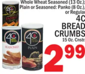 C Town 4C BREAD CRUMBS 15 Oz. Cnstr offer