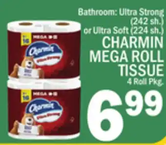 C Town CHARMIN MEGA ROLL TISSUE, 4 Roll Pkg offer