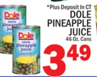 C Town DOLE PINEAPPLE JUICE offer