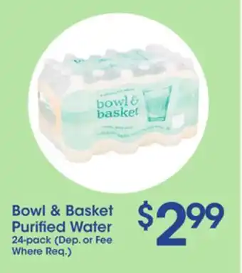Price Rite Bowl & Basket Purified Water 24-pack offer
