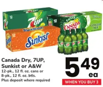 ACME Canada Dry, 7UP, Sunkist or A & W offer